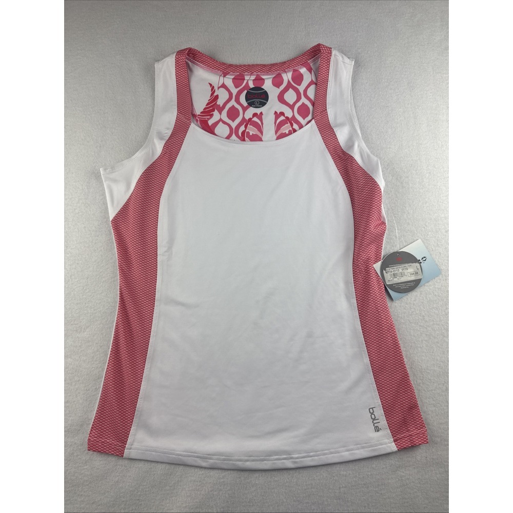 Bolle Extra Dry Tennis Tank Top‎ White/Pink Women's Size Large